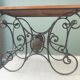 Wrought iron and bronze butcher's table