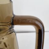 Vintage smoked glass pitcher