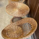 Fauteuils table en rotin vintage
