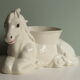 White glazed ceramic pot cover, 1950