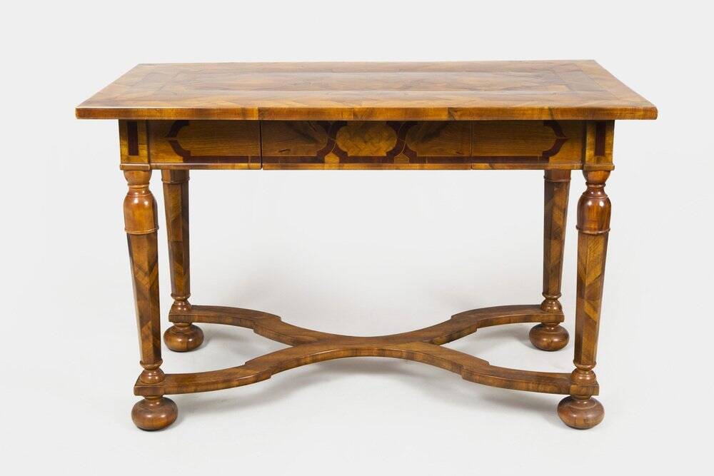 Baroque Table in Inlay & Walnut, Czech, 1770s