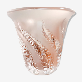 Lalique crystal vase "Ferns" 50s