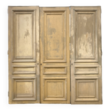 Suite of three single-sided doors in solid fir XIX century