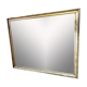 Mirror with golden mercury parquet signed david frame wood and stuck