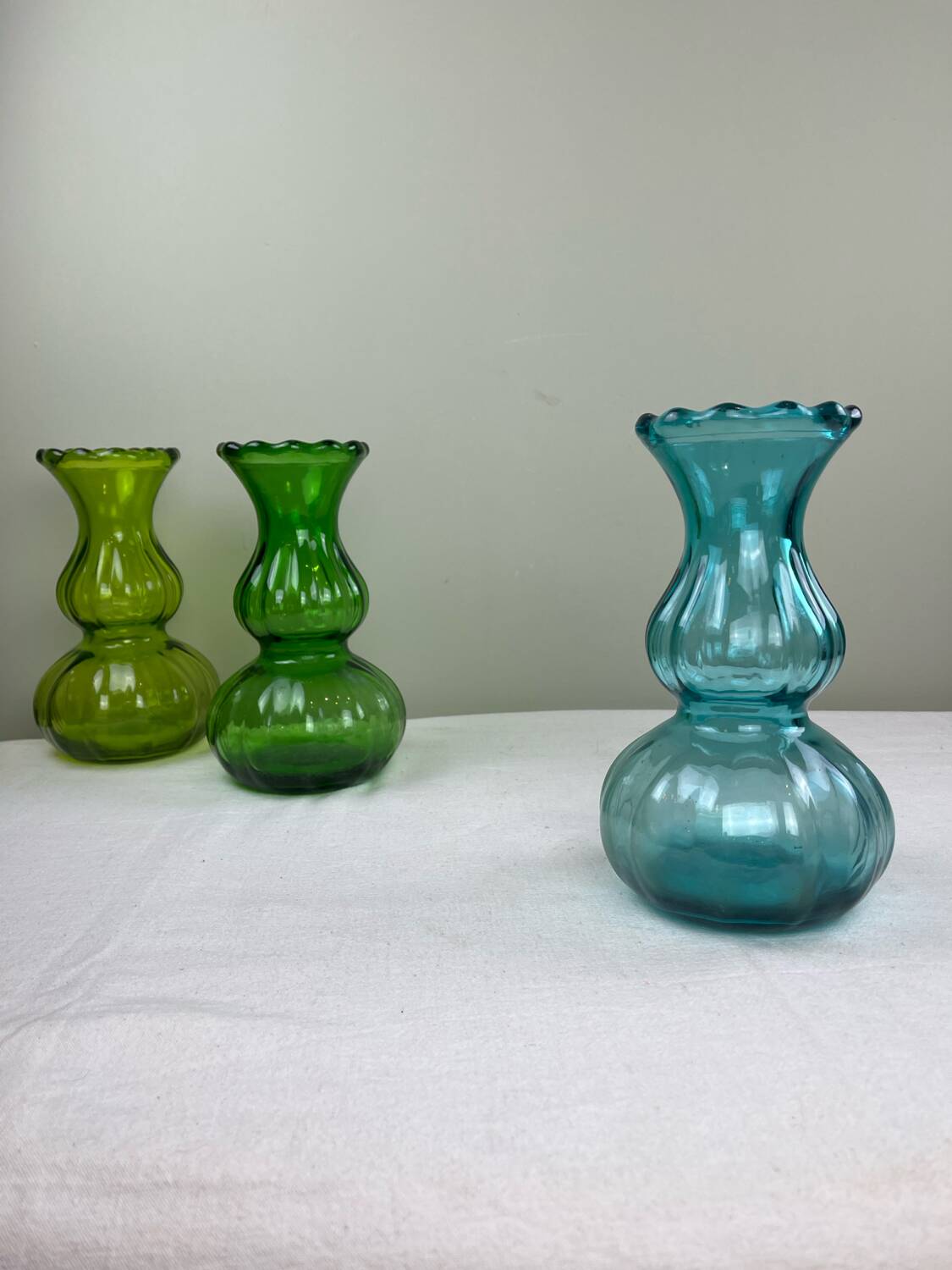 Vintage lagoon blue vase