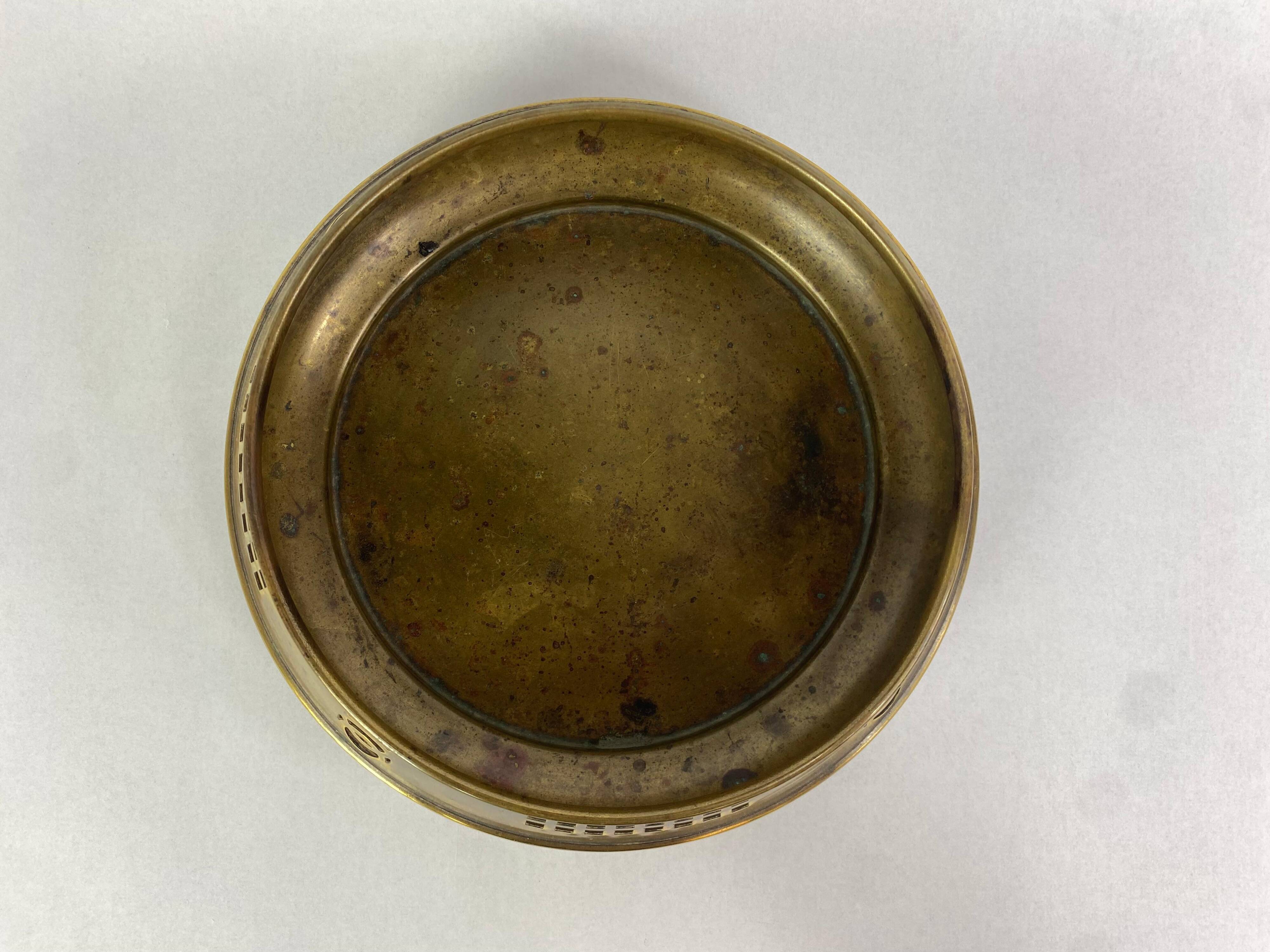 Brass bowl Secession by Jutta Sika and Kolo Moser