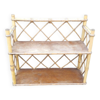 Vintage rattan shelf