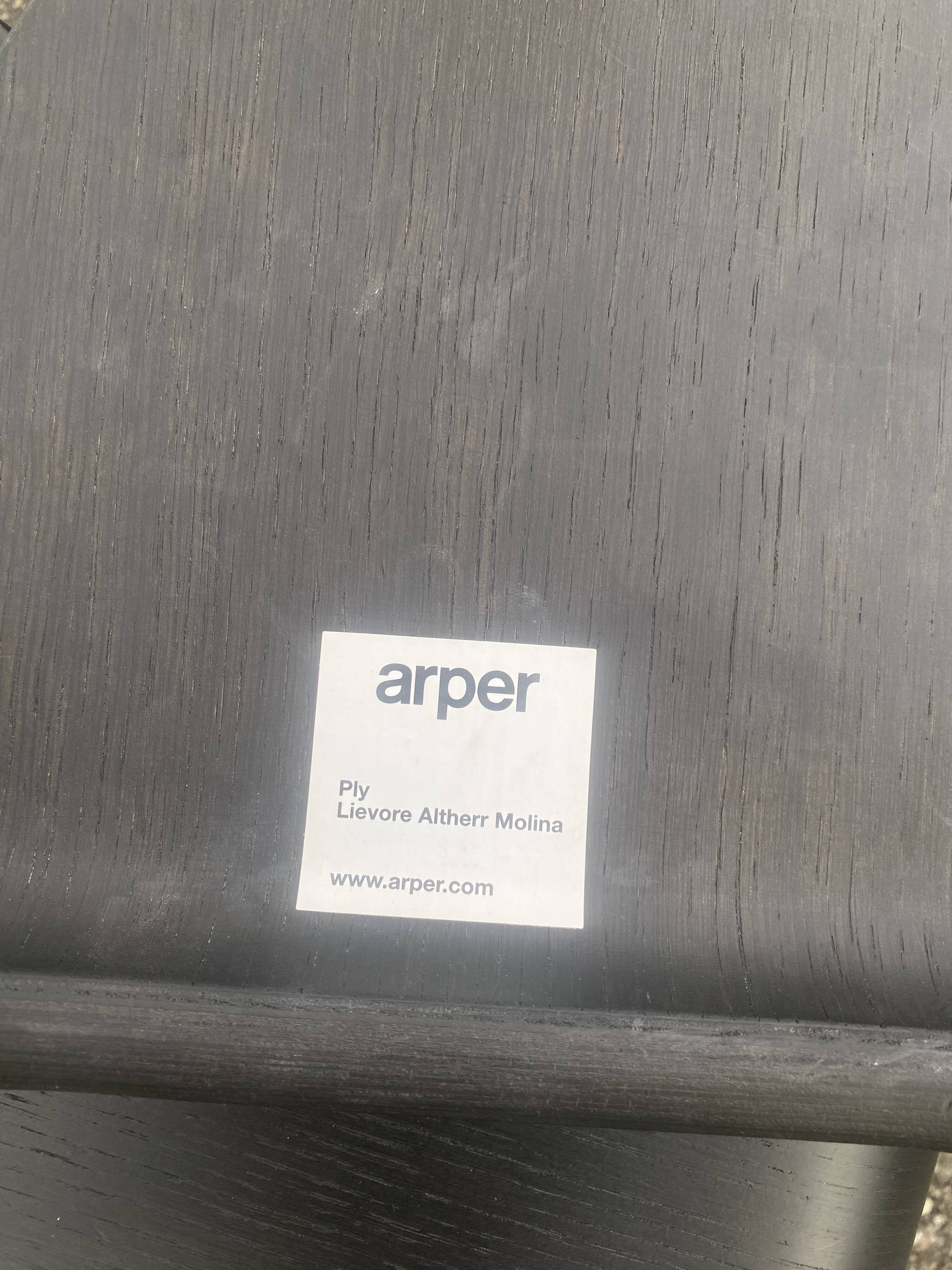set of 3 Arper Ply stools, designed by Lievore, Altherr, Molina