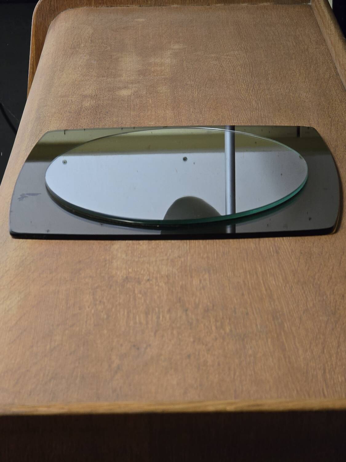 White glass and smoked glass mirror Italy