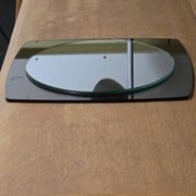 White glass and smoked glass mirror Italy