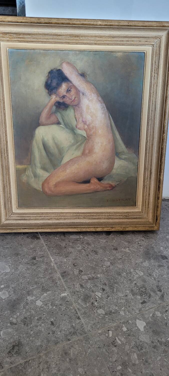 Tableau "Nu féminin" signé Fougerat