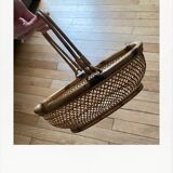 Woven basket with handles