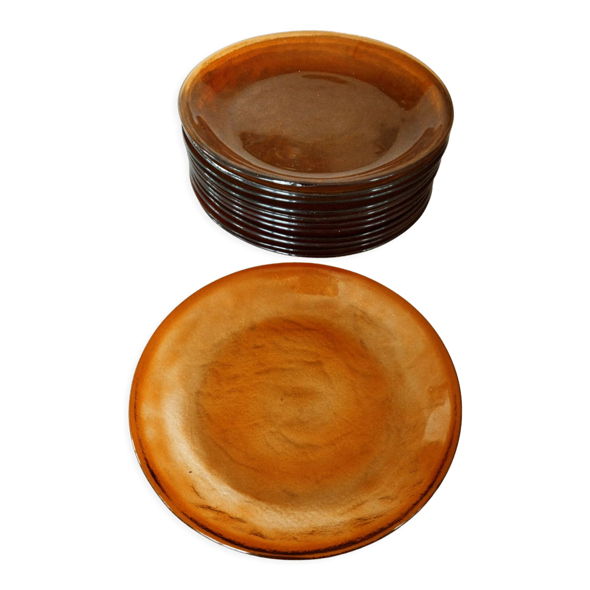 12 flat plates Arcoroc Sierra Ambre