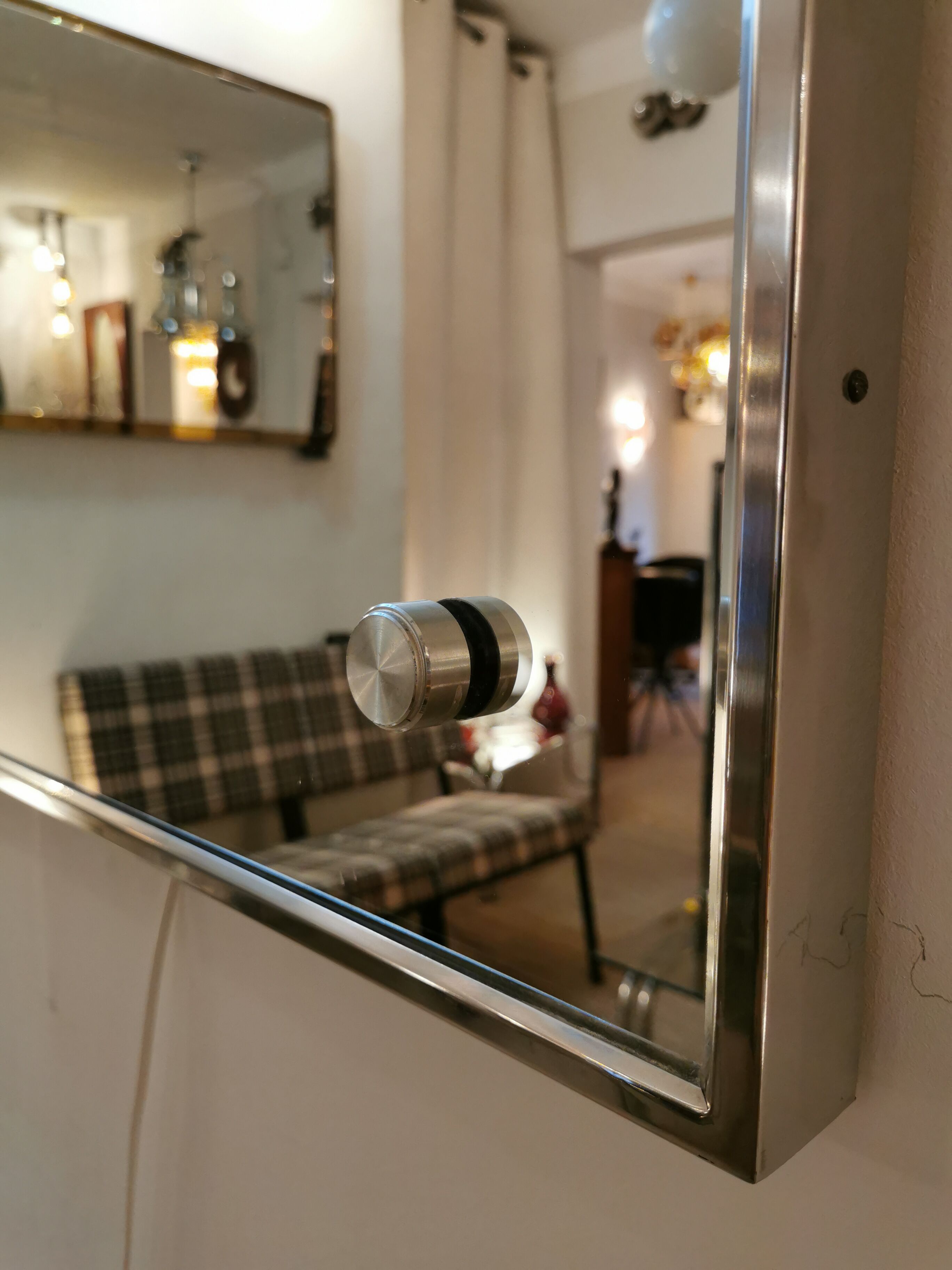 Miroir de loge à 7 spots années 70 100x75cm