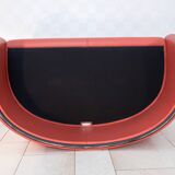 Canapé Massimo and Lella Vignelli, cuir corail 80's