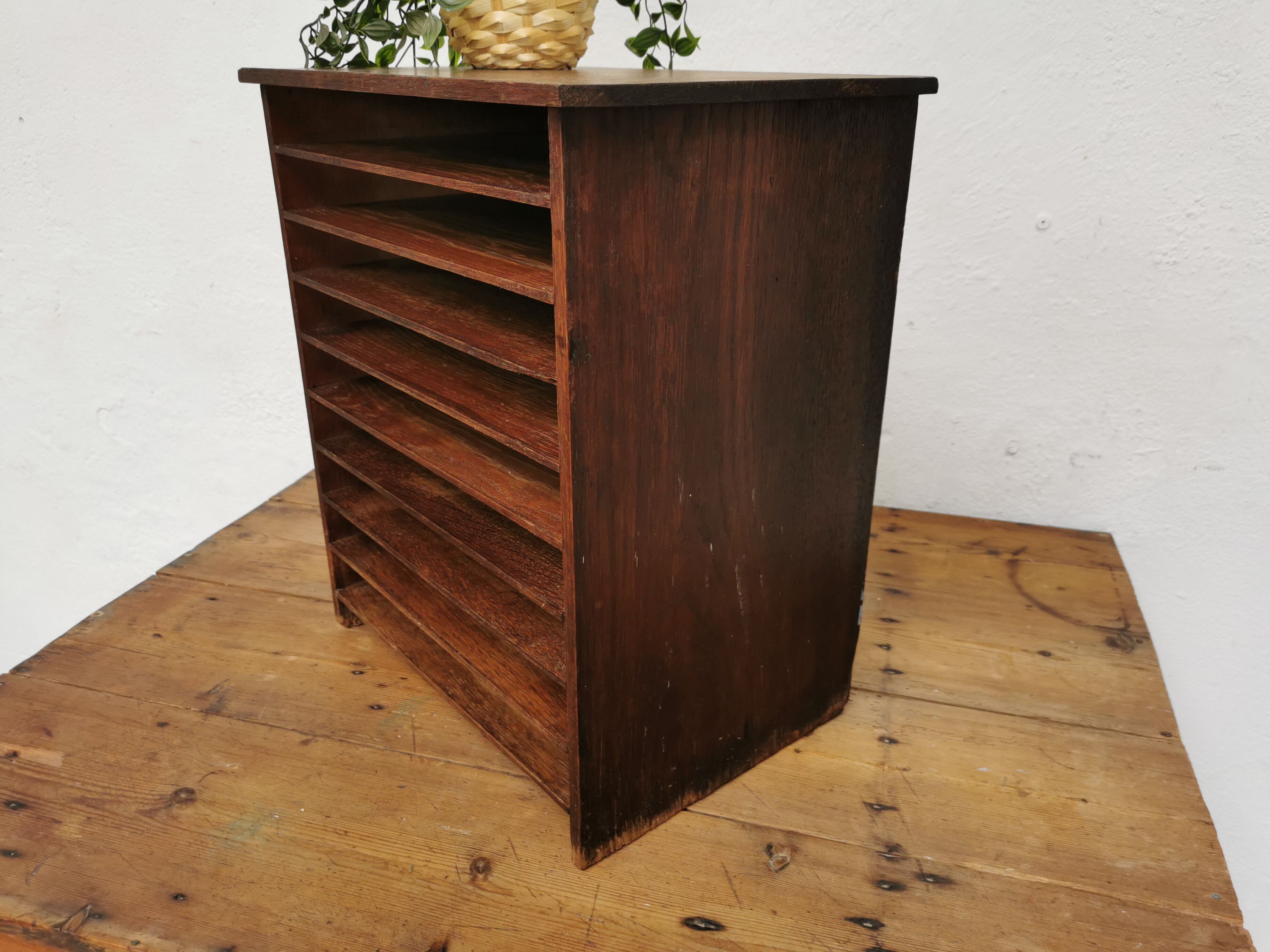 Range document vintage classeur trieur