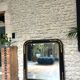 Antique mirror 107/102cm Louis-Philippe beaded from the Napoleonic III era.