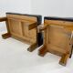 Leather & Oak Wood Modular Sofa and Chairs, 1970's