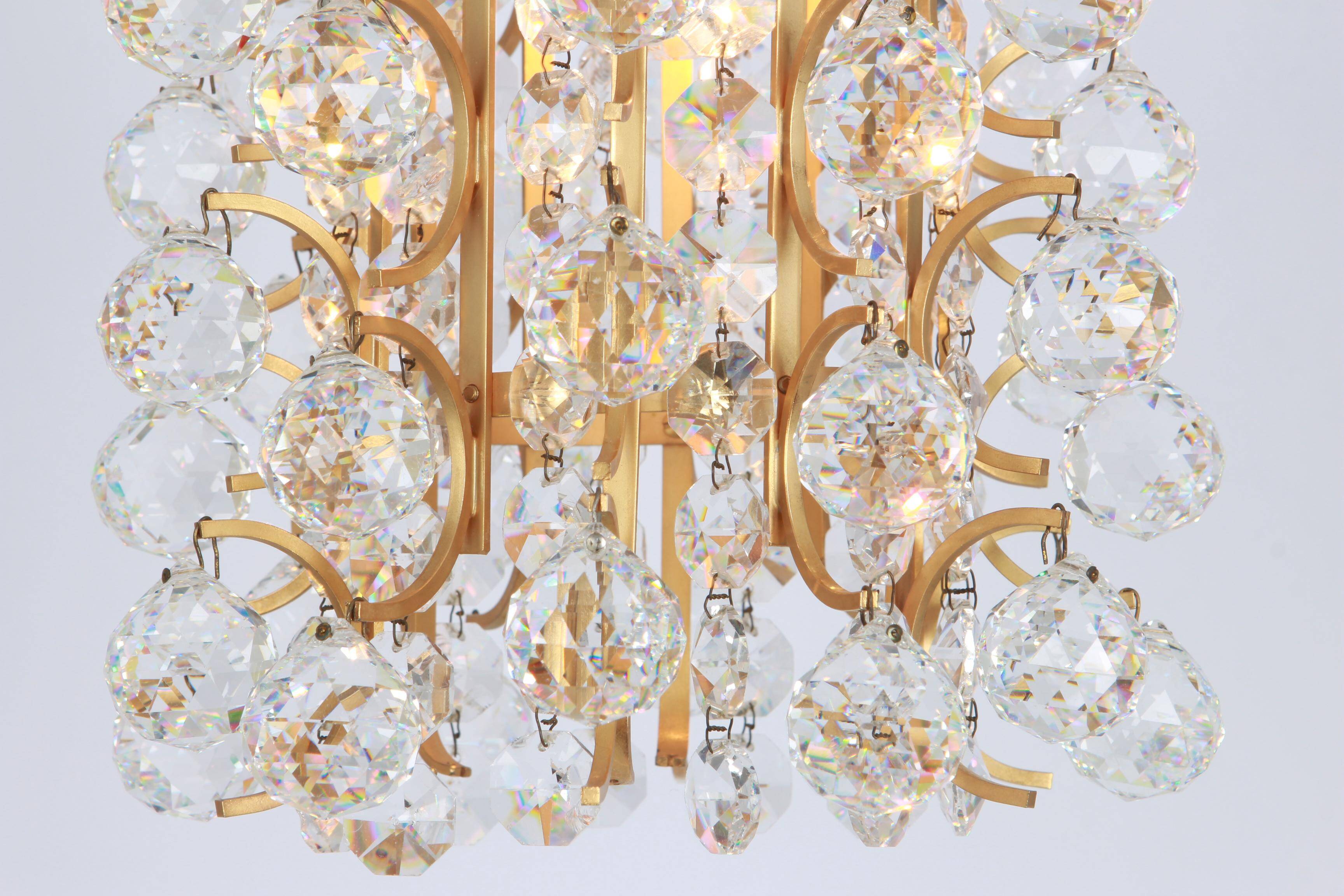 Small golden brass pendant by Christoph Palme, Germany, 1970s.