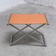 Tabouret pliant en cuir cognac et acier par Michael Christensen, années 1960.