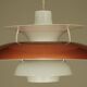 Suspension Louis Poulsen ph5 vintage | Poul Henningsen | restauration | blanc et cuivre