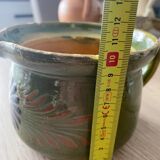 Pitcher  vintage green alsatian pattern
