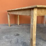 Grande table de café bistrot alsacienne sapin naturel brut french bistro table 1930