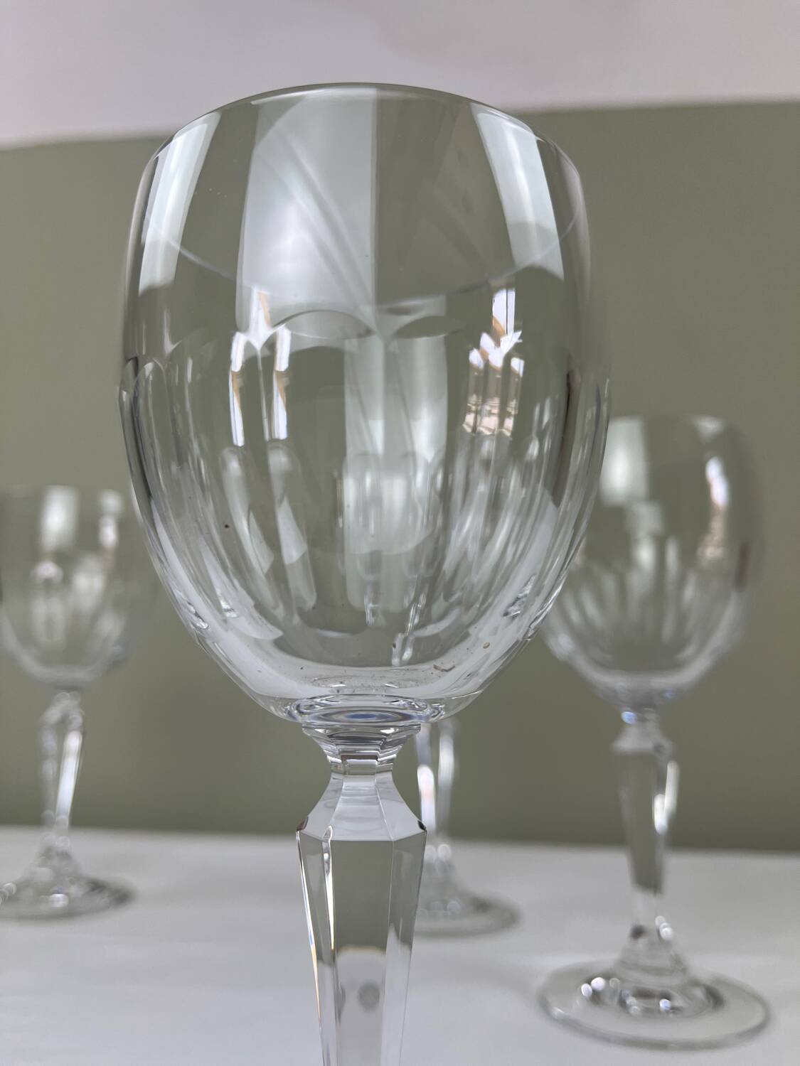 Crystal water glasses