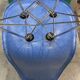 Turquoise blue DSR Eiffel fiberglass chair Eames Herman Miller vintage