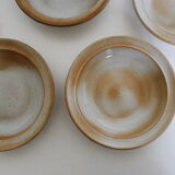 Set of 4 hollow plates Grès du Marais, vintage