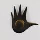 Bowl or sculptural ashtray in brass by Walter Bosse, Herta Baller, Austria, 1950s.