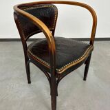 Secession office chair no. 715F by Gustav Siegel for J&J Kohn