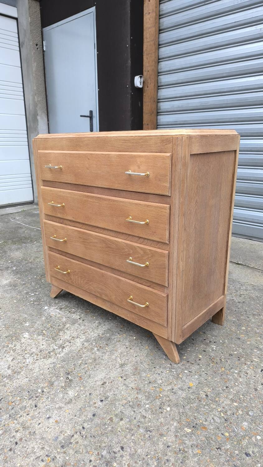 1960 compass foot chest of drawers