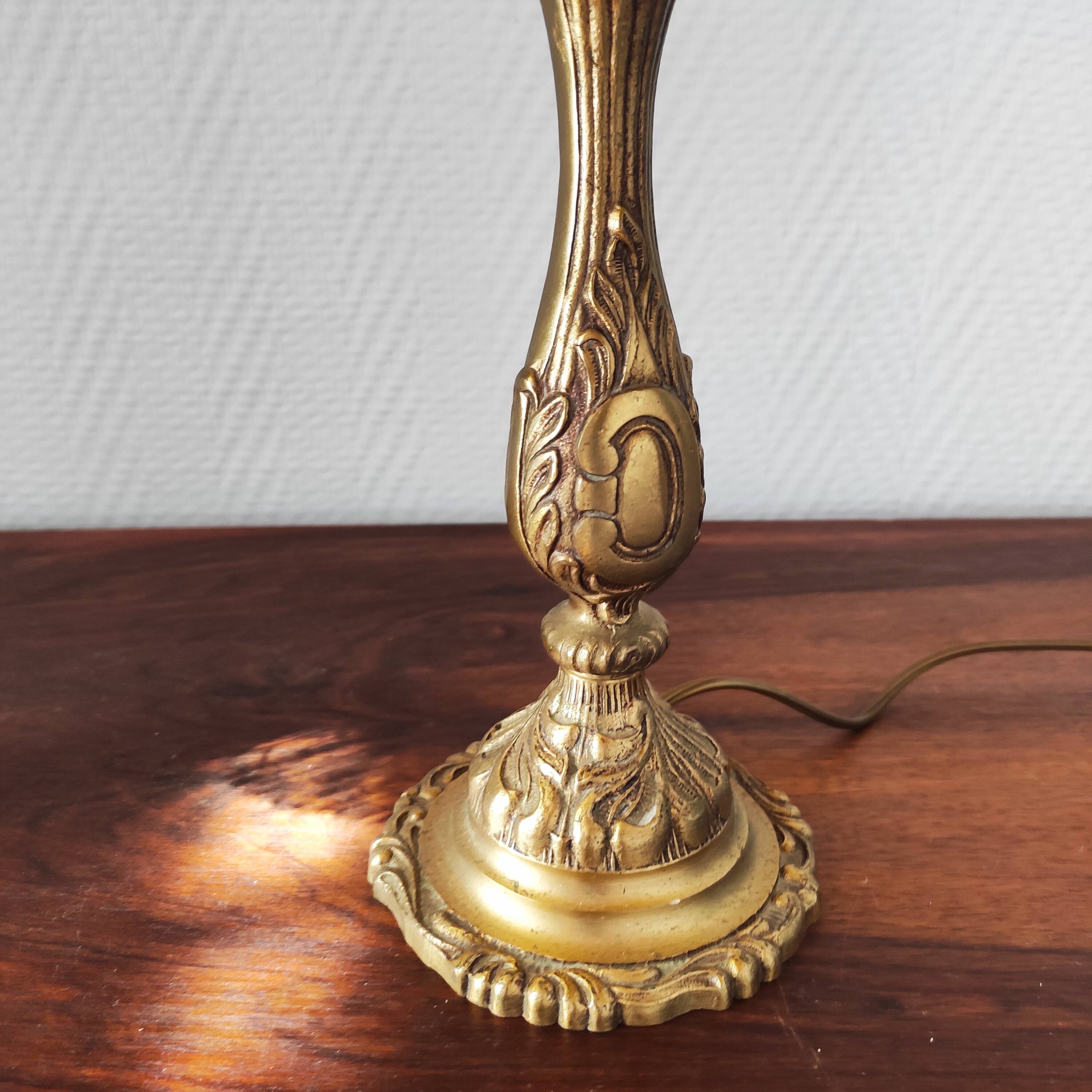 Pair of classic brass lamps from the 1950s