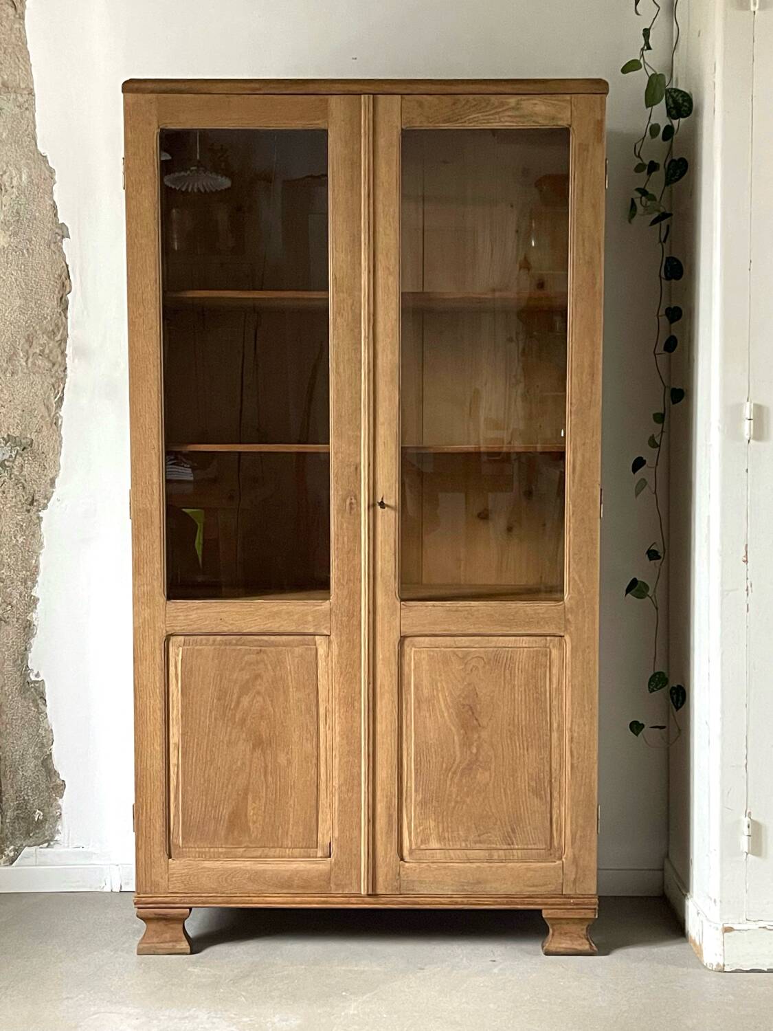 Oak display cabinet