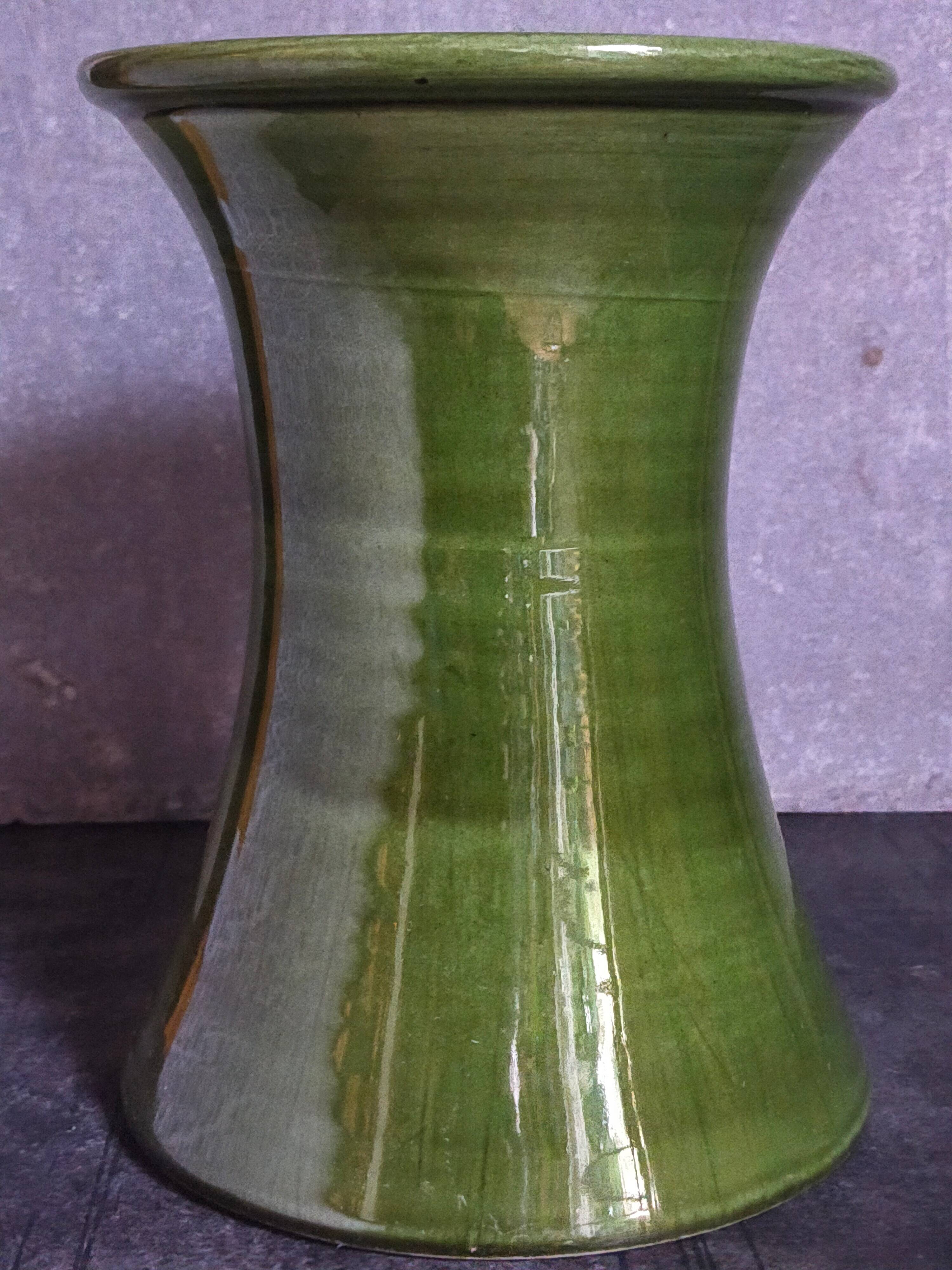 Vintage ceramic diabolo vase from the 1950s