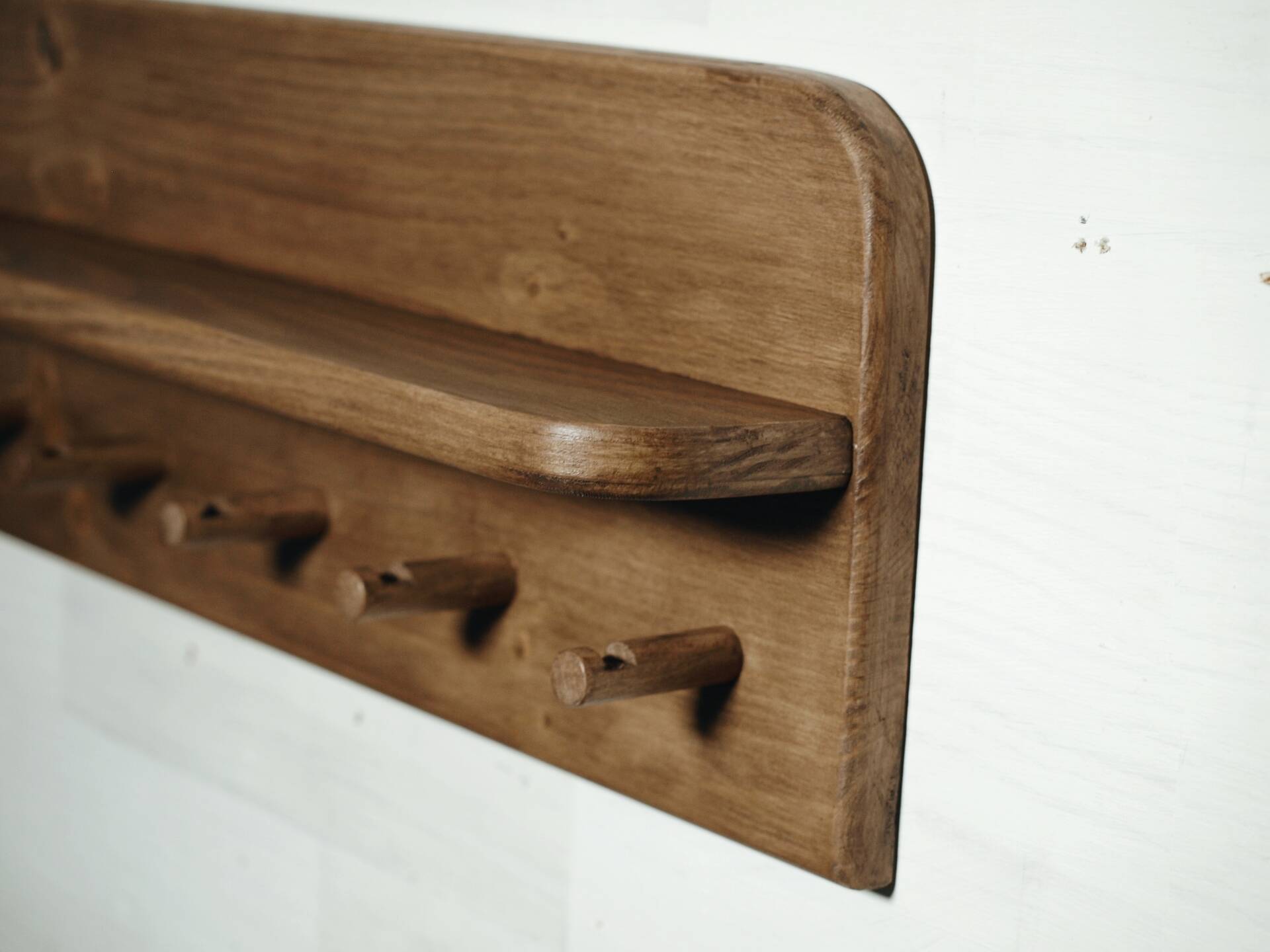 Handcrafted wall coat rack