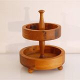Plateau vintage scandinave en bois 1960