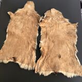 Set of 2 beige goat skins