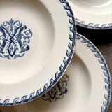 6 assiettes creuses en terre de fer K&G Lunéville