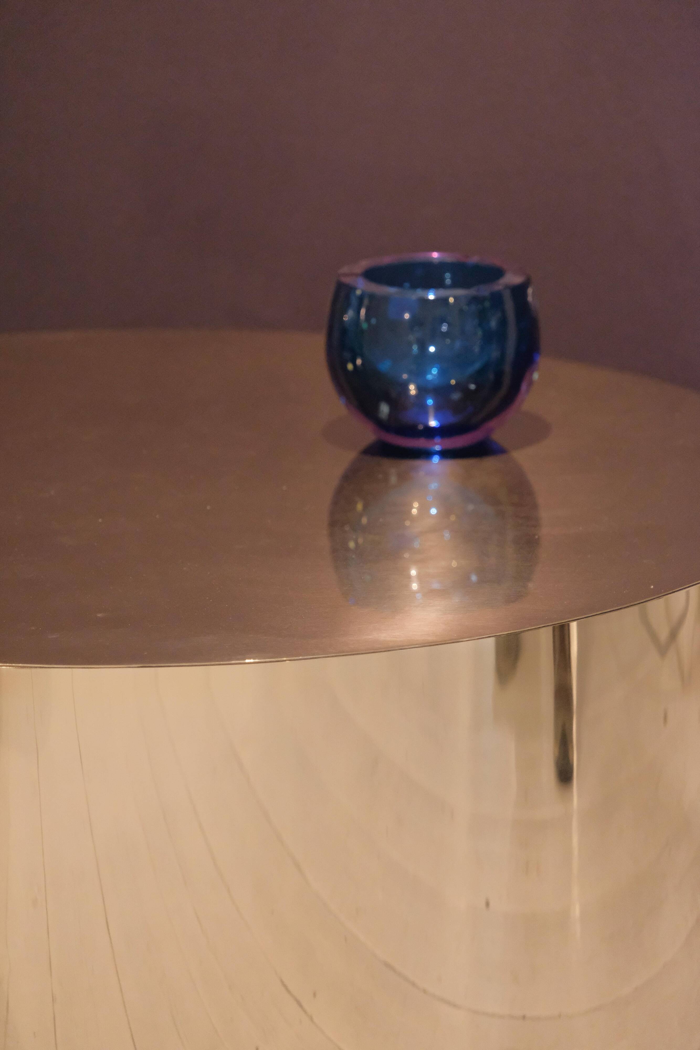 Contemporary handcrafted brass coffee table