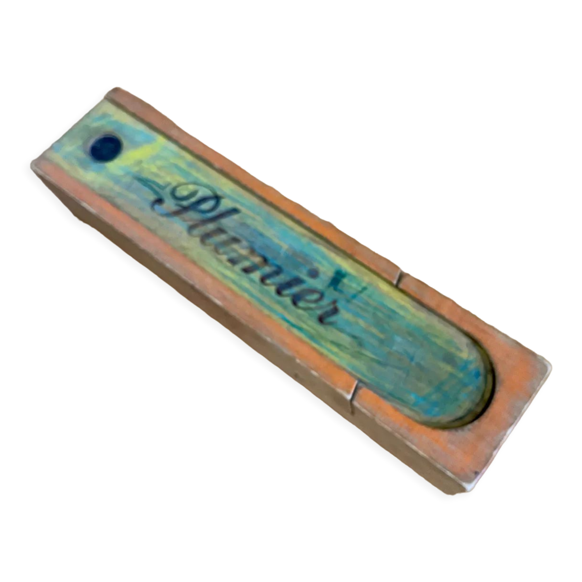 Wooden school pencil case 1950s 1960s