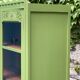 Armoire parisienne vitrée art déco 1930 kaki