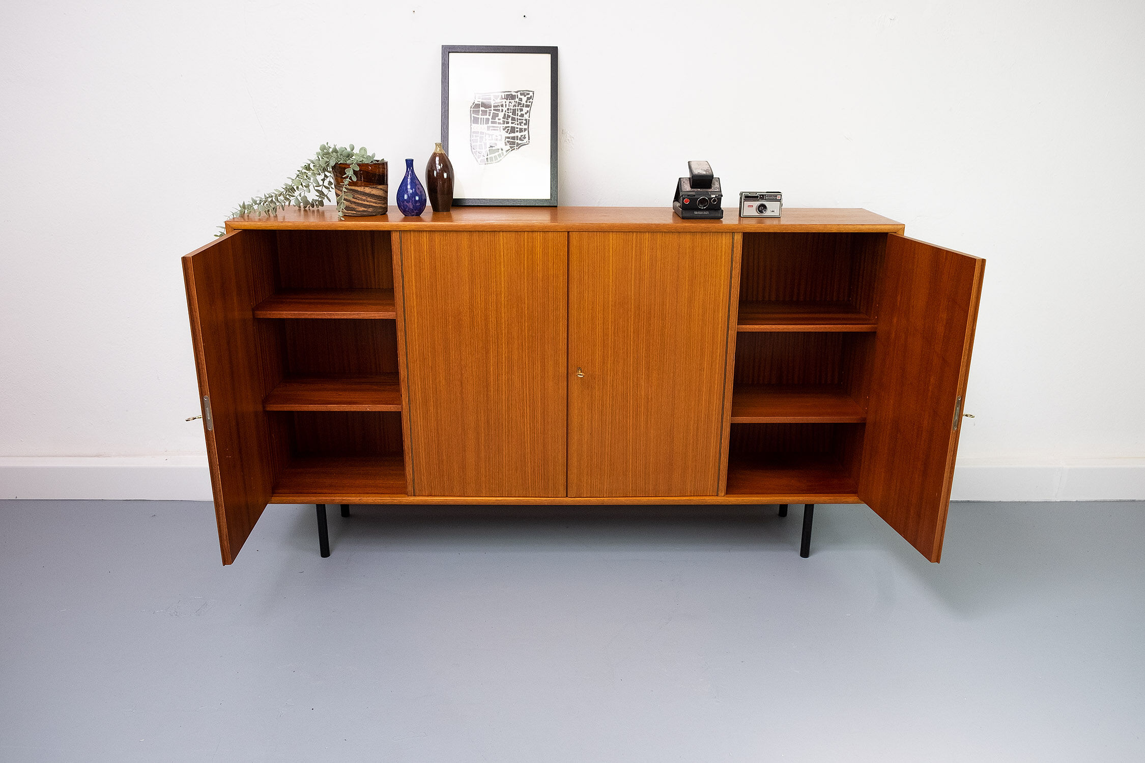Vintage Teak Highboard by WK Möbel, 1960s