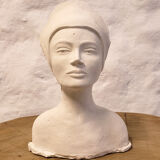Woman bust in plaster