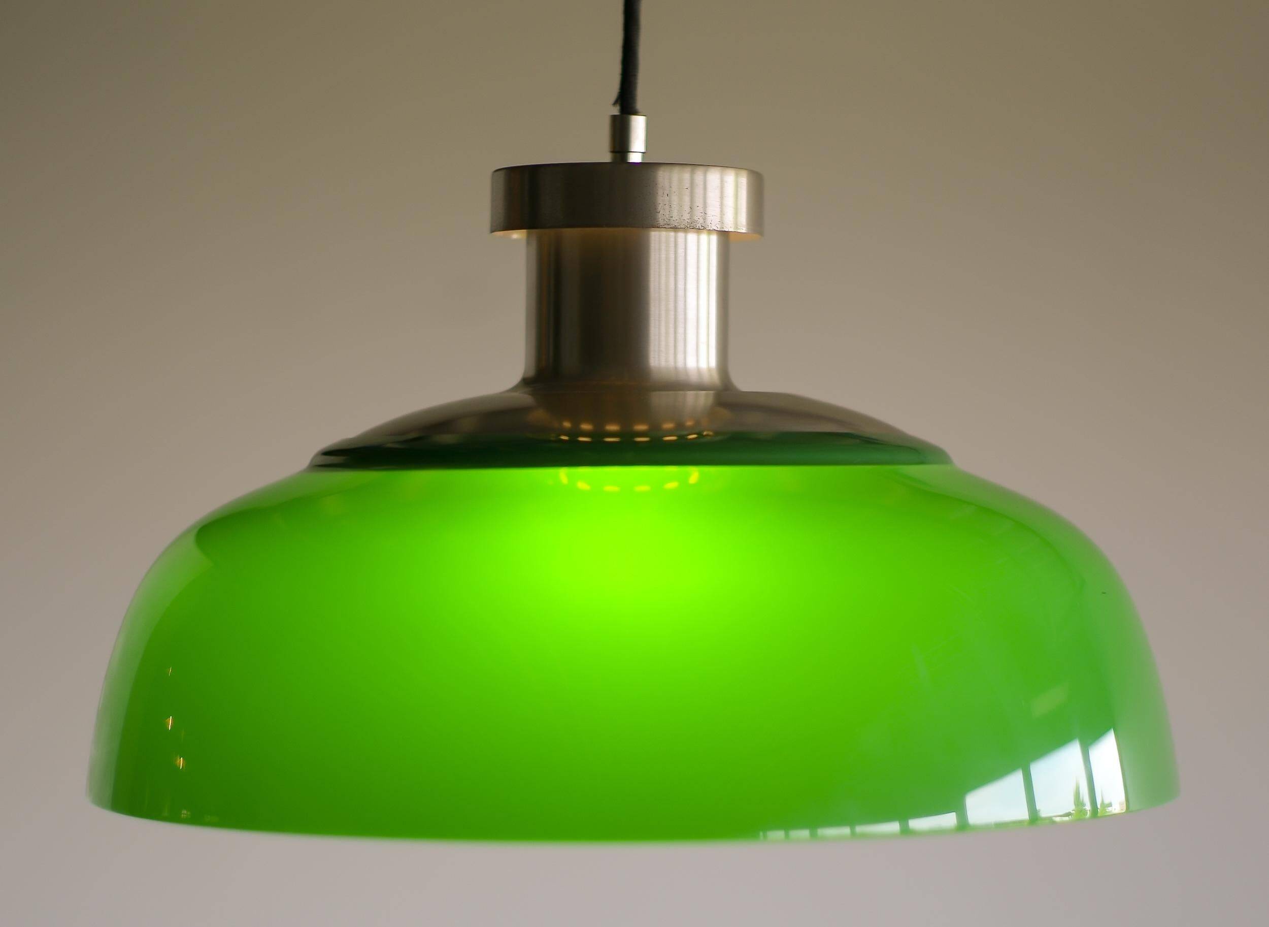 Achille & Pier Giacomo Castiglioni - Model 4017 Green Acrylic Pendant Lamp