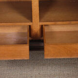 Large mahogany, oak and mother-of-pearl cabinet from the 1940s