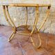 Rattan coffee table with range magazines, vintage circa 60's
