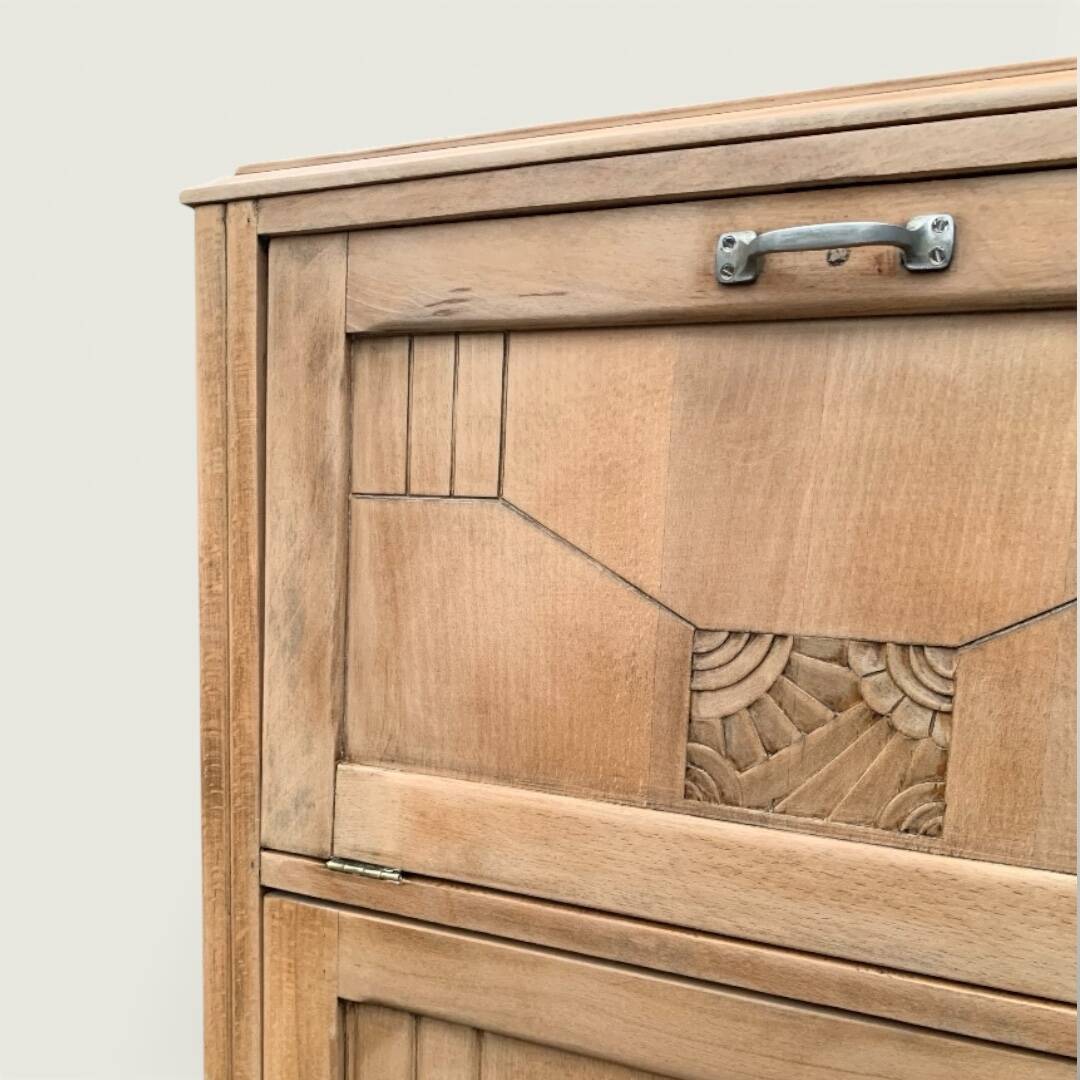 Buffet parisien art déco bois brut 