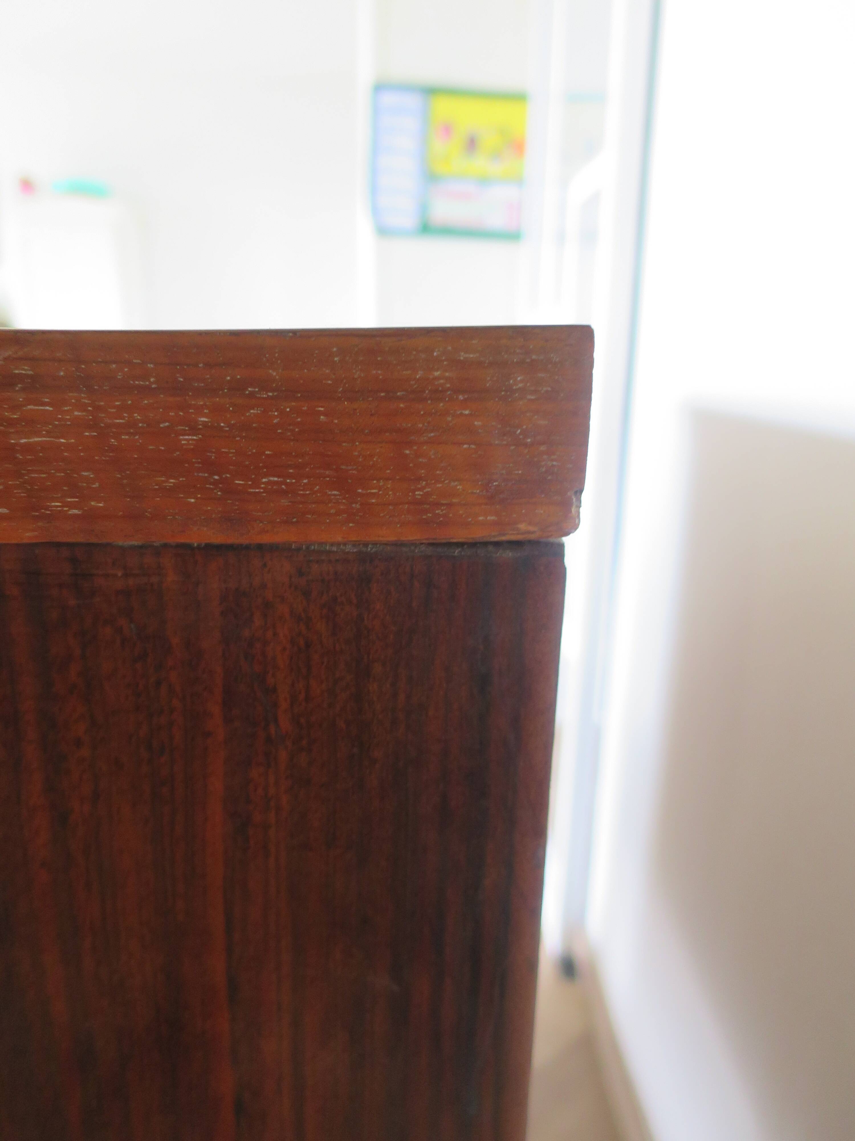 Antique oak burr chest of drawers - 4 drawers - marquetry inlay from the early 21st century